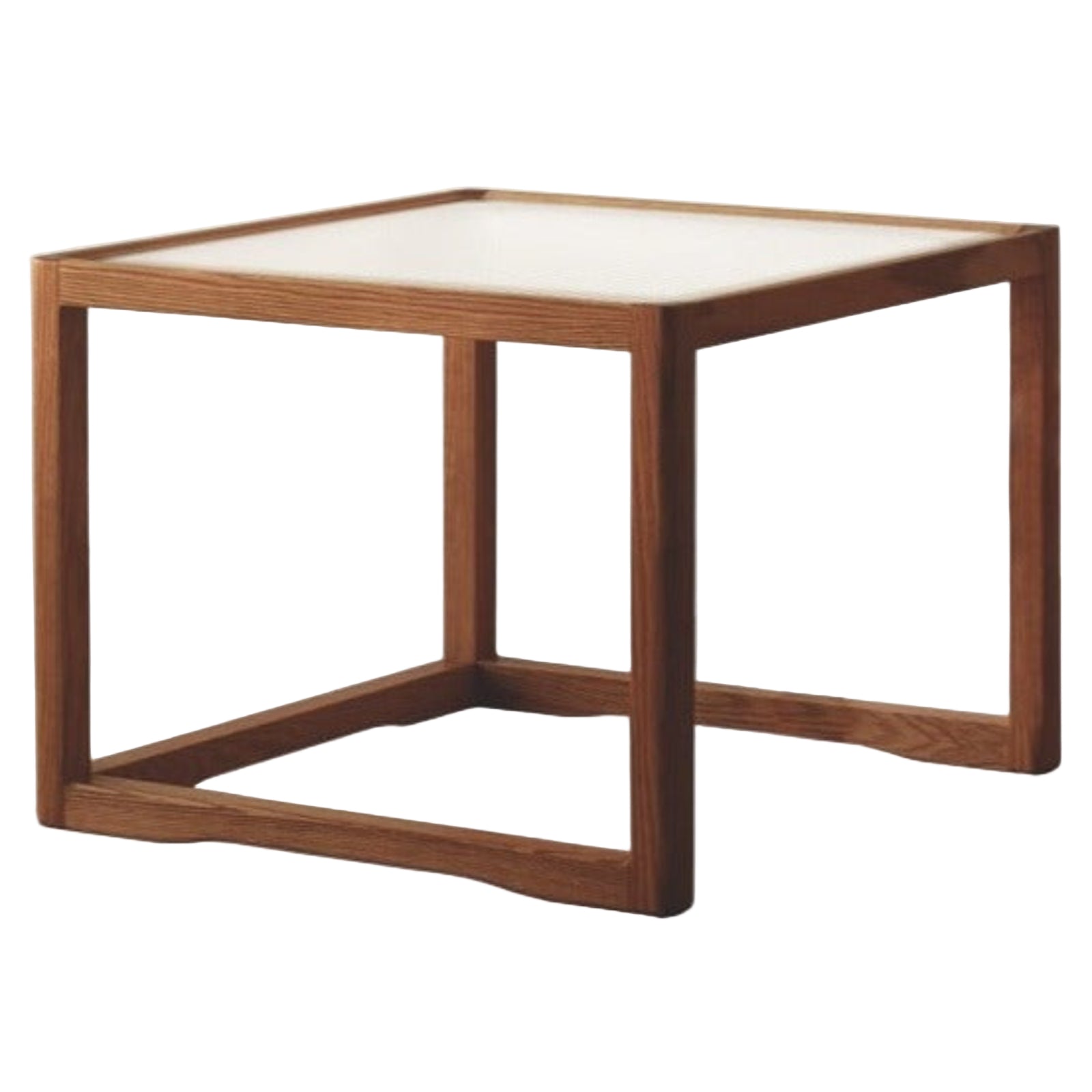 Oak, Beech Solid Wood, Glass Rattan Coffee Table