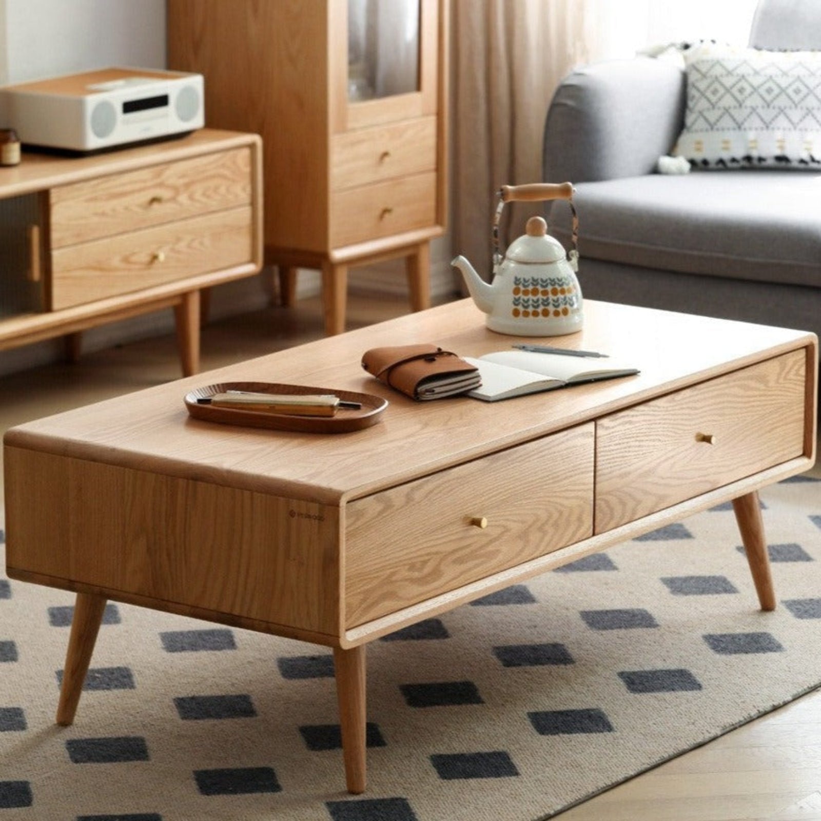 Oak, Ash Solid Wood Nordic Modern Coffee Table