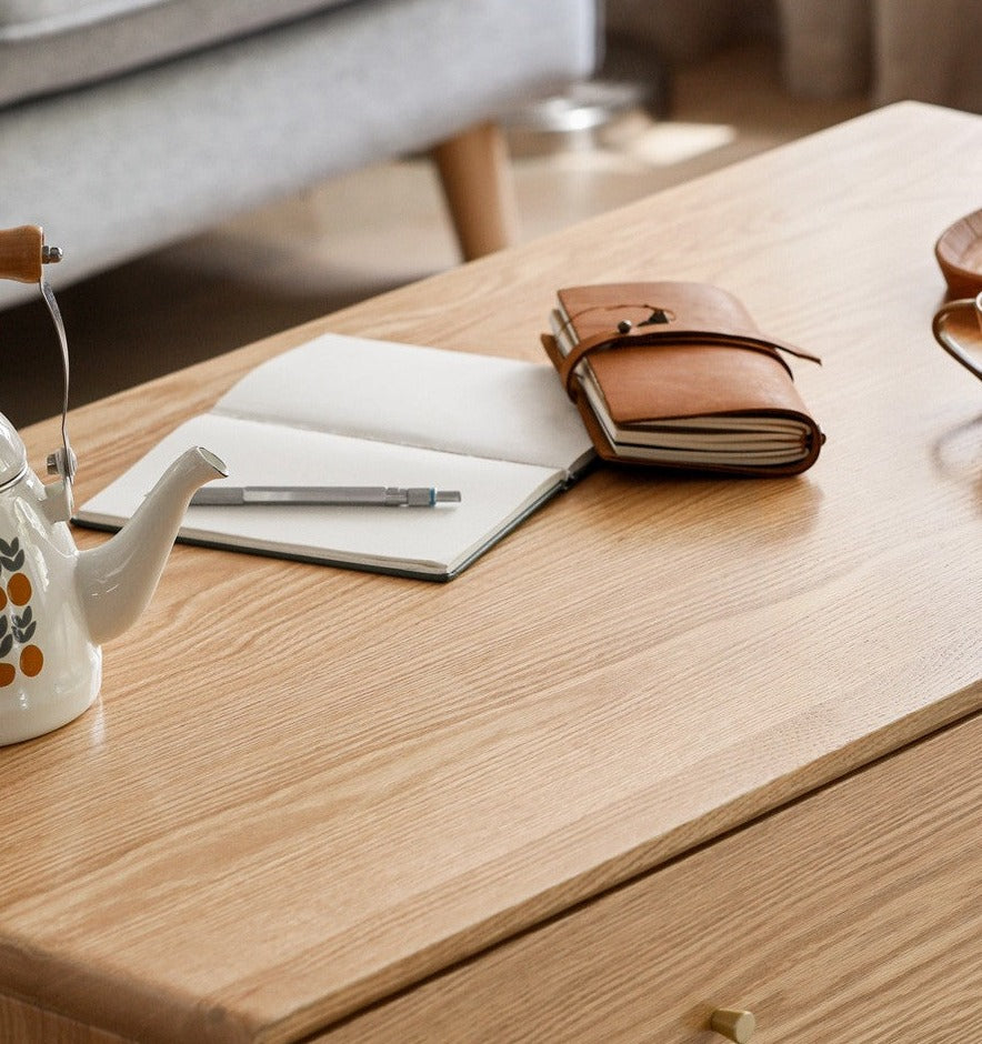 Oak, Ash Solid Wood Nordic Modern Coffee Table