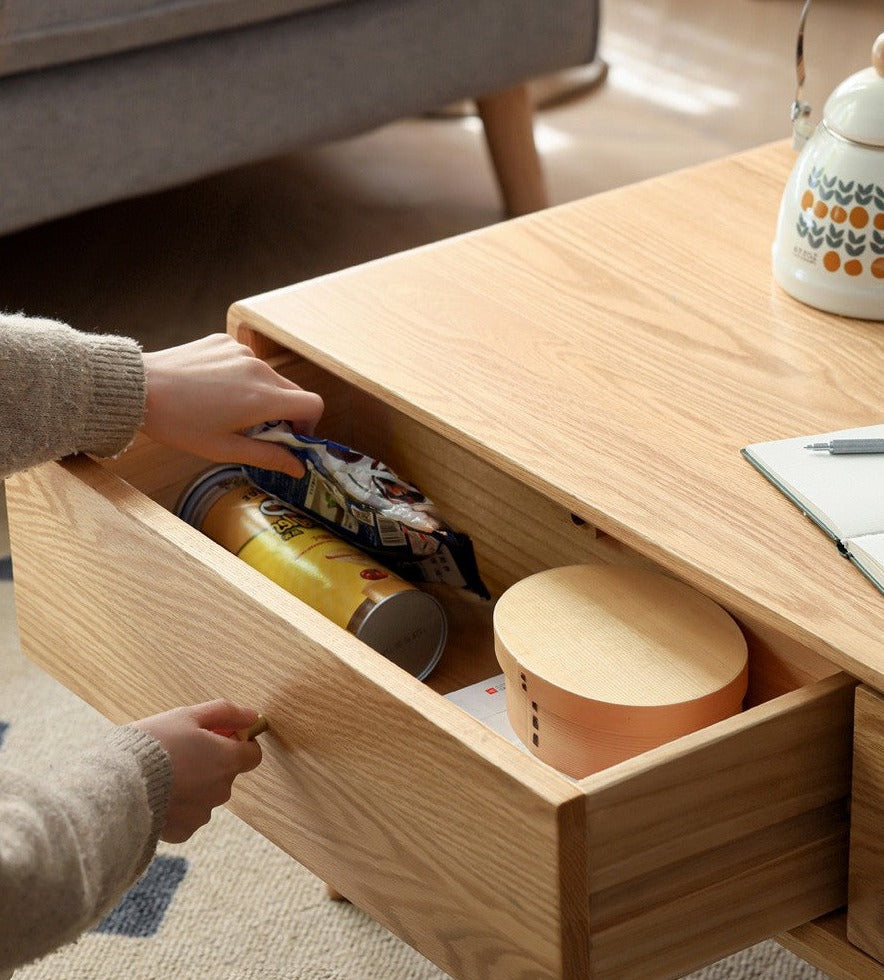Oak, Ash Solid Wood Nordic Modern Coffee Table