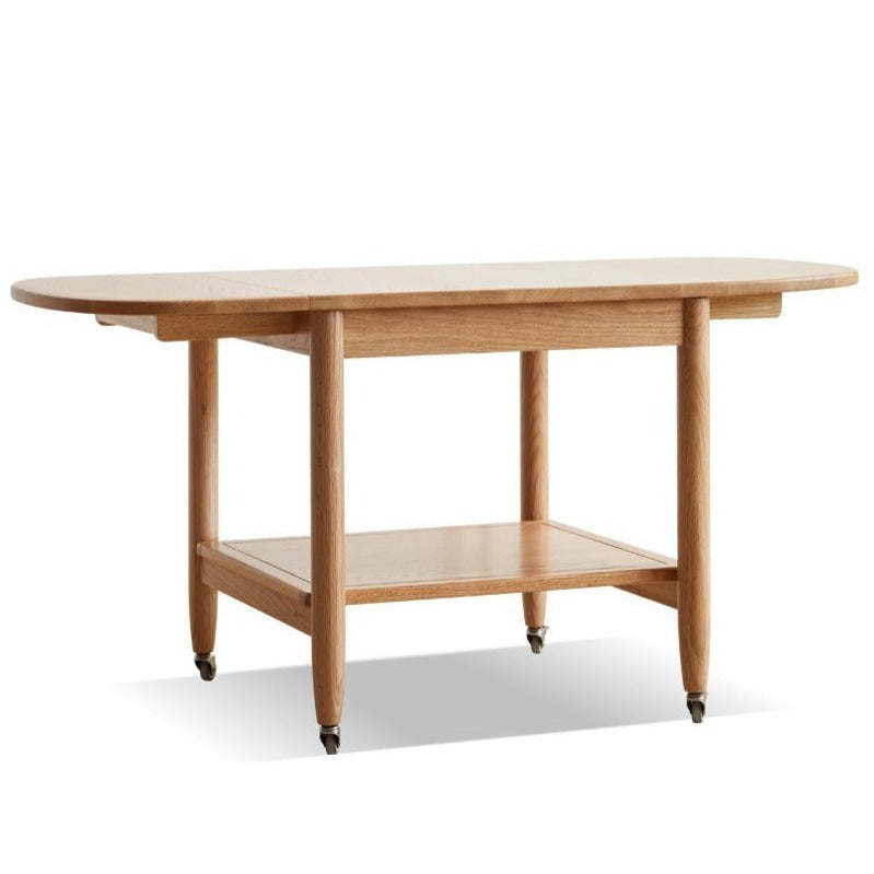 Oak, Beech Solid Wood Folding Mobile Coffee Table