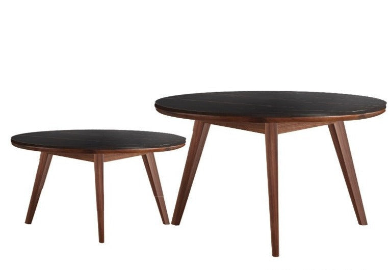 Oak, Black Walnut Solid Wood Coffee Table Slate Top