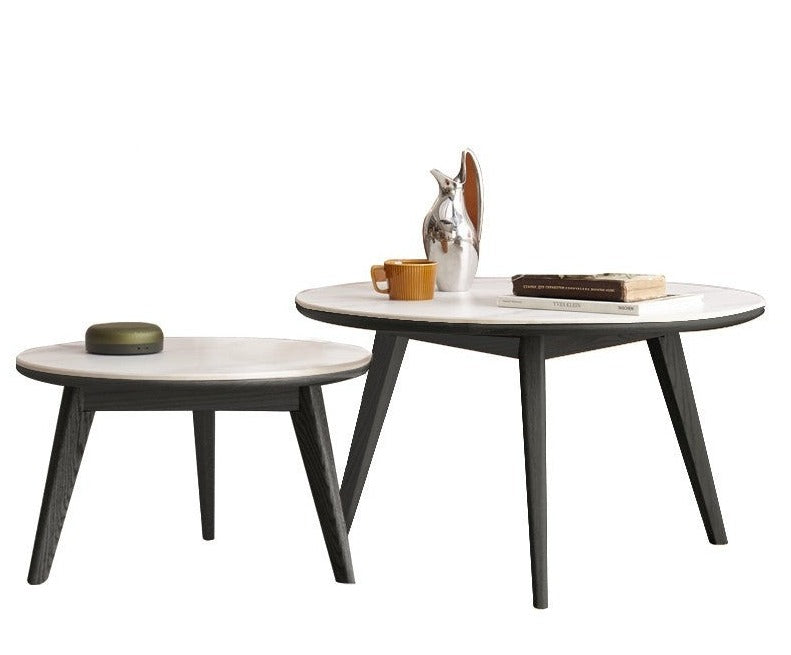 Oak, Black Walnut Solid Wood Coffee Table Slate Top