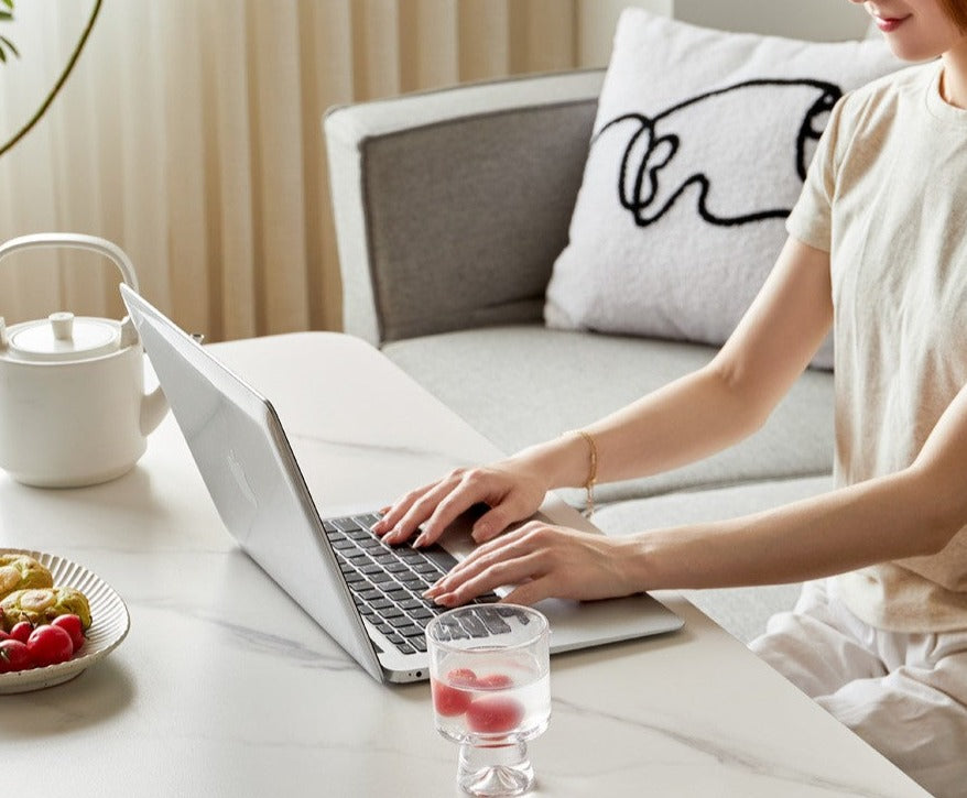 Oak Solid Wood Rock Plates Coffee Table