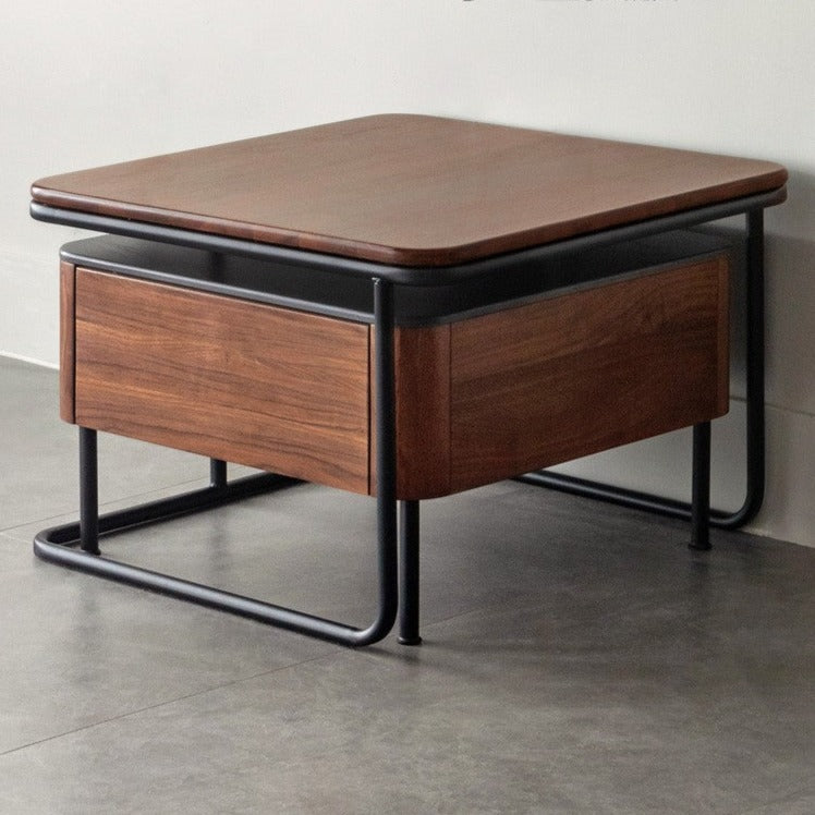 Sandalwood, Oak, Black Walnut Solid Wood Slate Top Coffee Table