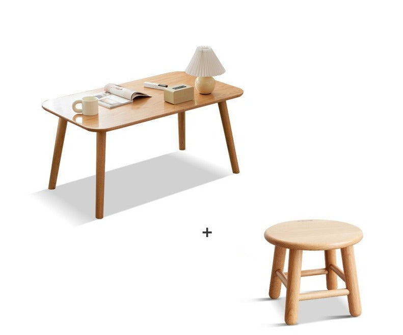 Coffee table modern minimalist Oak solid wood"