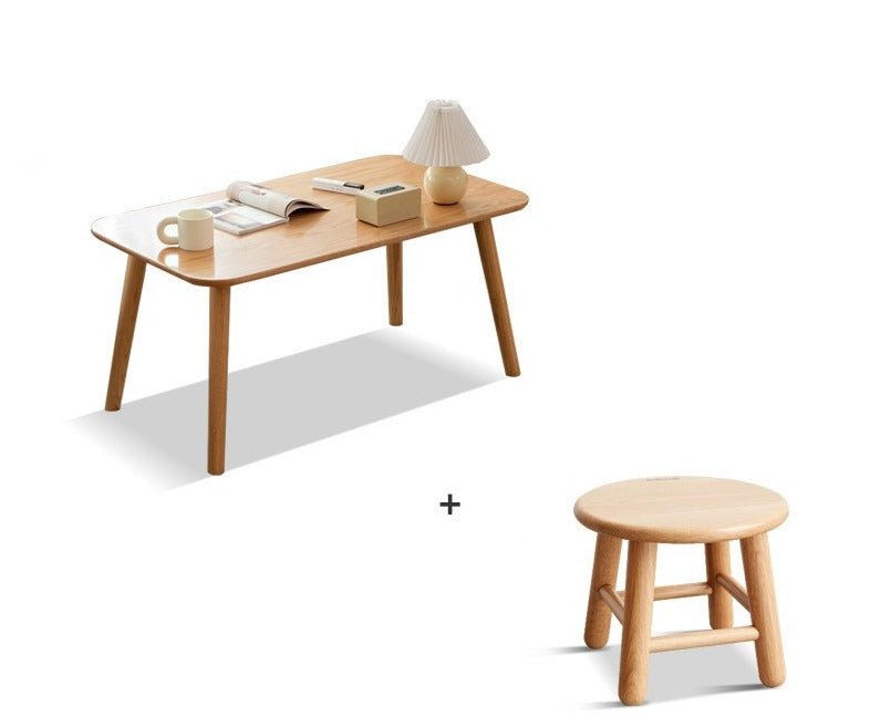 Coffee table modern minimalist Oak solid wood"