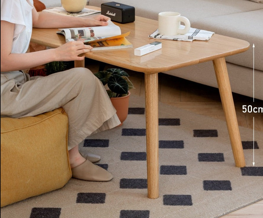 Coffee table modern minimalist Oak solid wood"