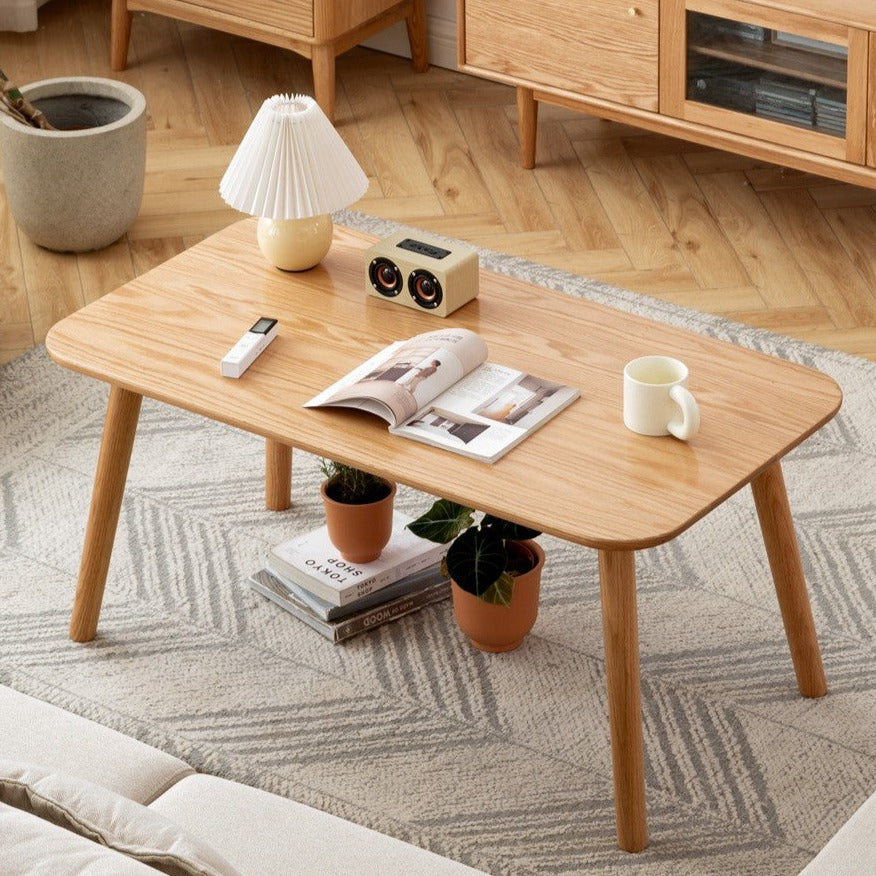 Coffee table modern minimalist Oak solid wood"