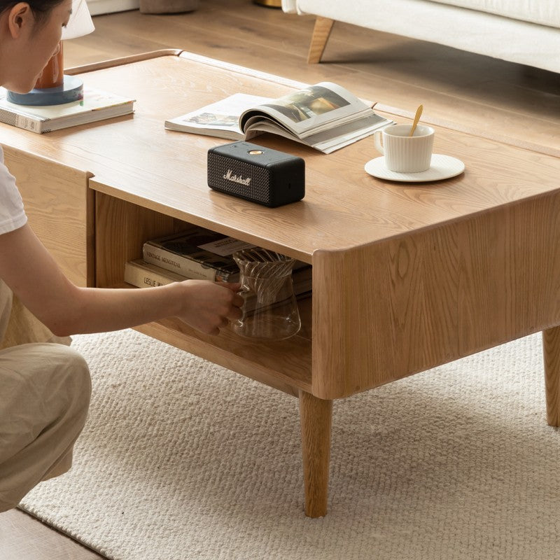 Ash Solid Wood Luxury Coffee Table