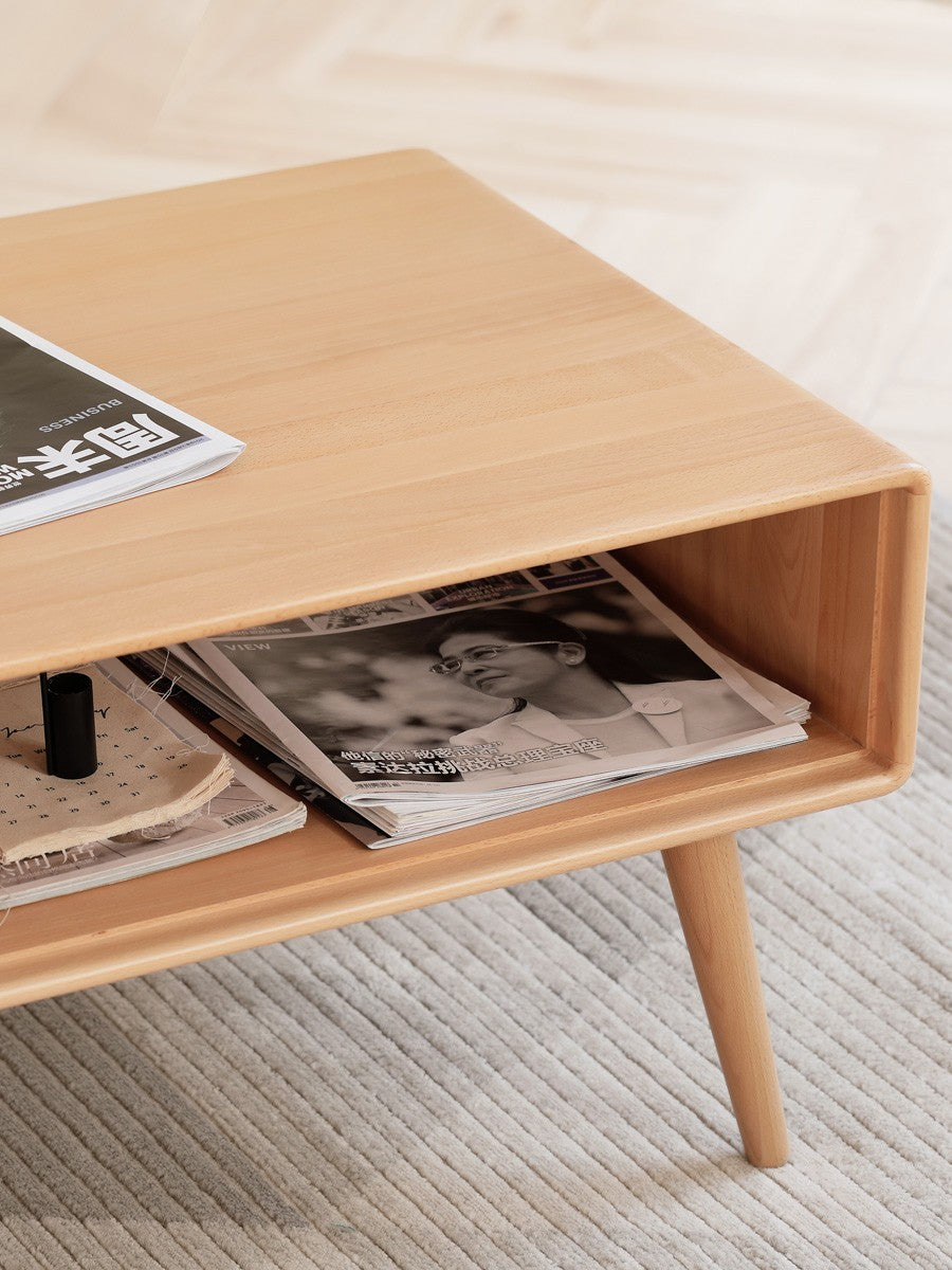 Coffee table European Beech solid wood"