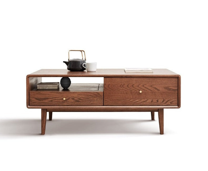 Oak solid wood Nordic coffee table"
