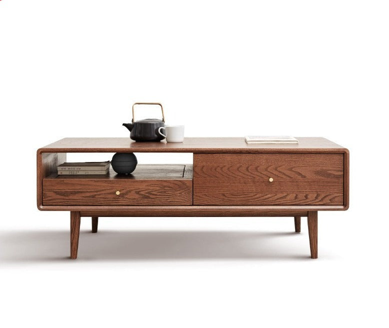 Oak solid wood Nordic coffee table"