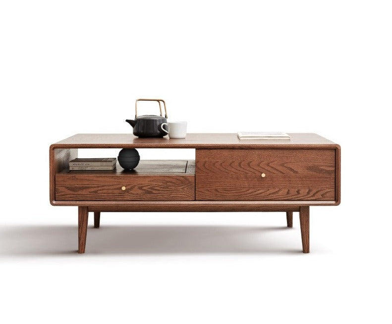 Oak solid wood Nordic coffee table"