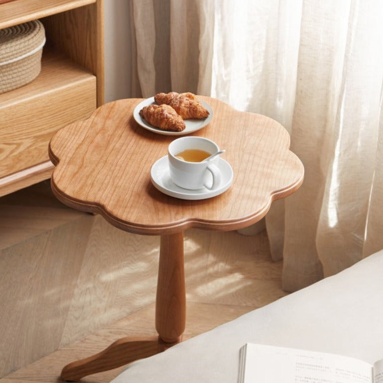 Cherry Solid Wood Retro Side Table
