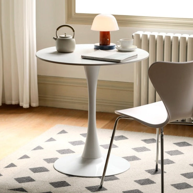 Rock Slab Top Small Round Side Table