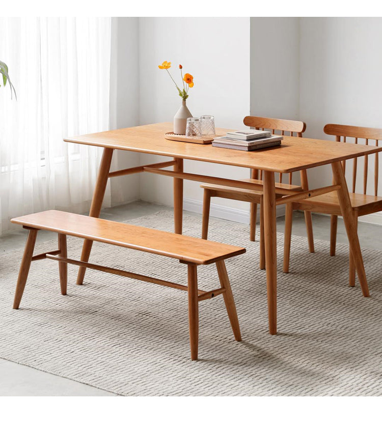 Cherry Solid Wood Bedside Long Bench