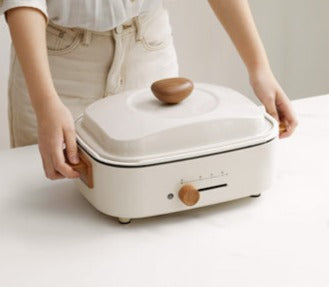 Solid Rubberwood Suspended Dining Table With Slate Top