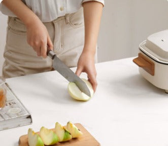 Solid Rubberwood Suspended Dining Table With Slate Top