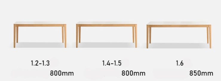 Oak, Ash Solid Wood Dining Table With Rock Slab Surface
