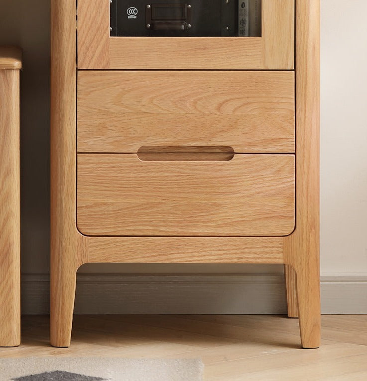 Oak Solid Wood Nordic Side Cabinet