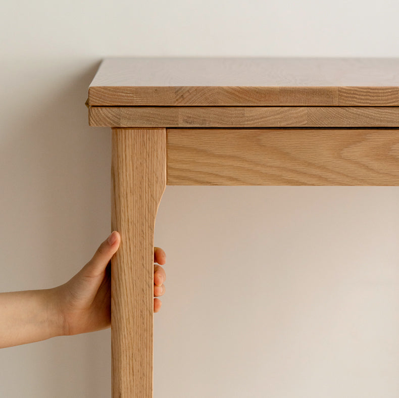 Oak Solid Wood Folding Small Dining Table