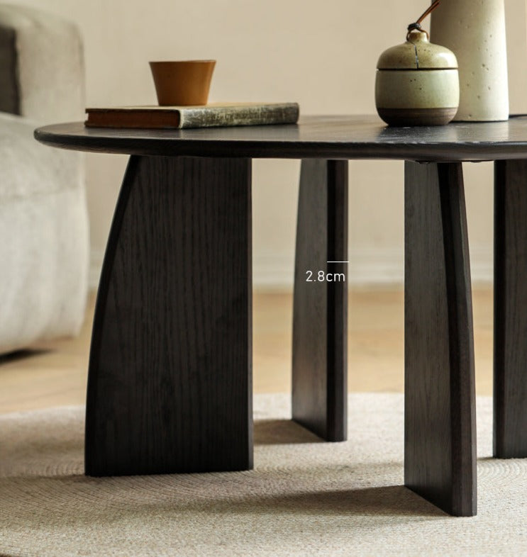 Oak Solid Wood Coffee Table Smoky