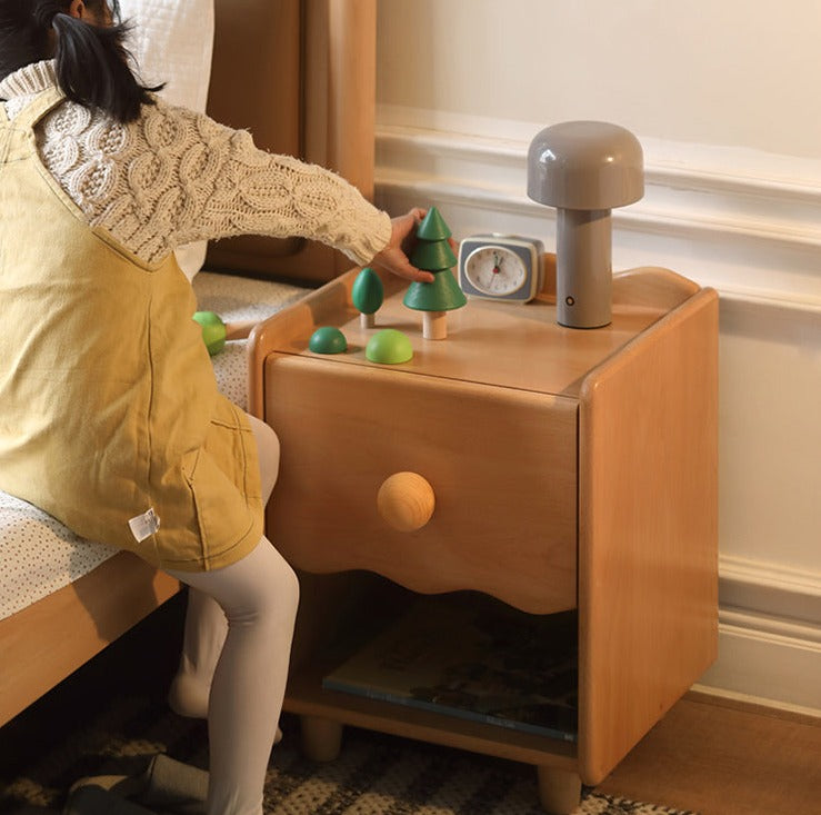 Beech Solid Wood Kids Nightstand
