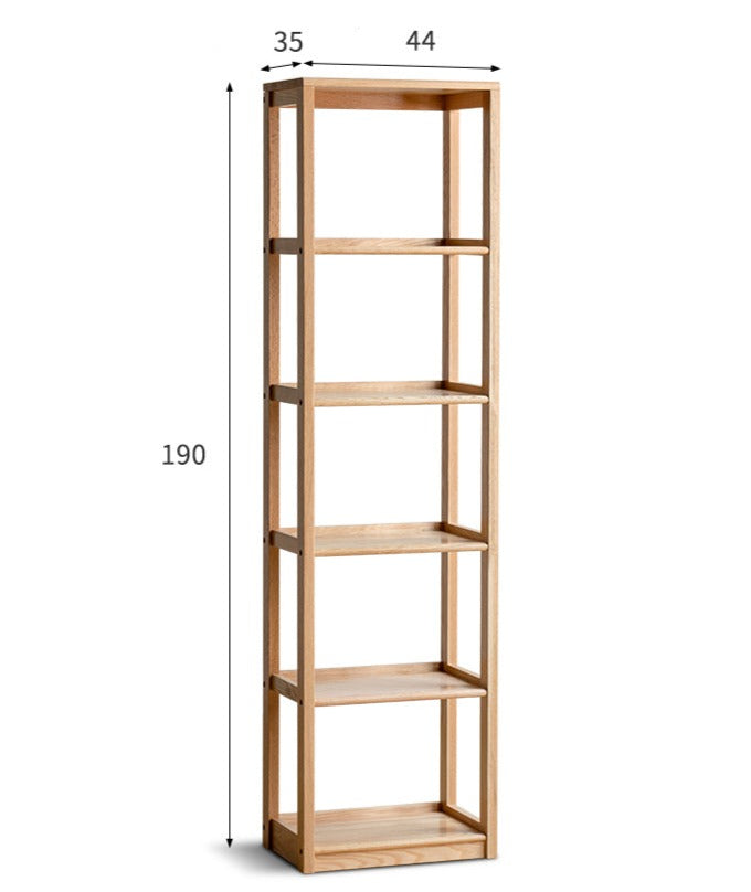 Oak Solid Wood Multi-Layer Bookshelf