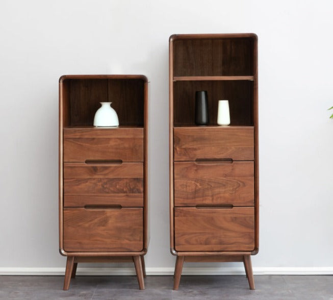 Black Walnut Solid Wood Side Cabinet