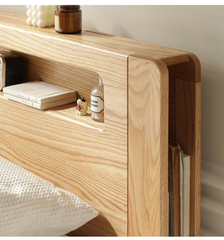 Oak Solid Wood Luminous Box Bed