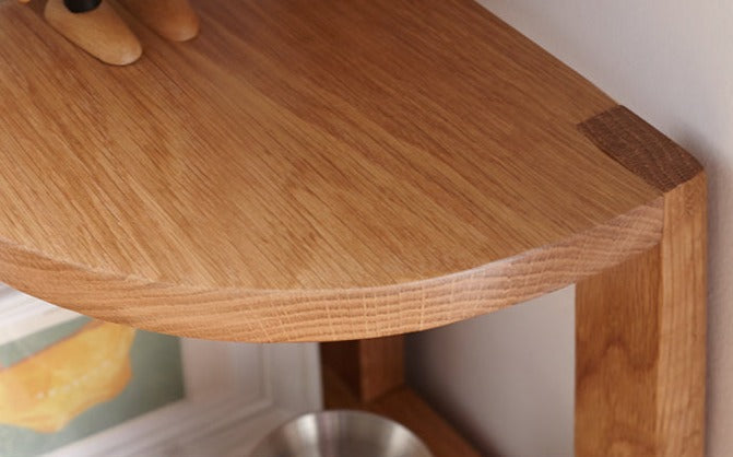 Oak Solid Wood Сorner Table Shelves
