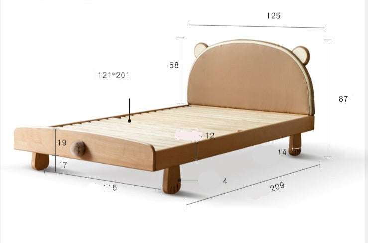 Beech, Oak solid wood Bear Box Bed<