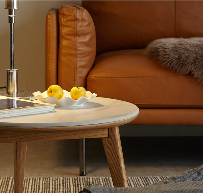 Oak, Black Walnut Solid Wood Coffee Table Slate Top