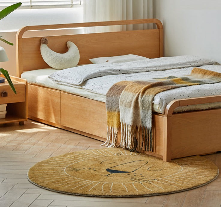 Beech solid wood Multi-functional with storage box bed<