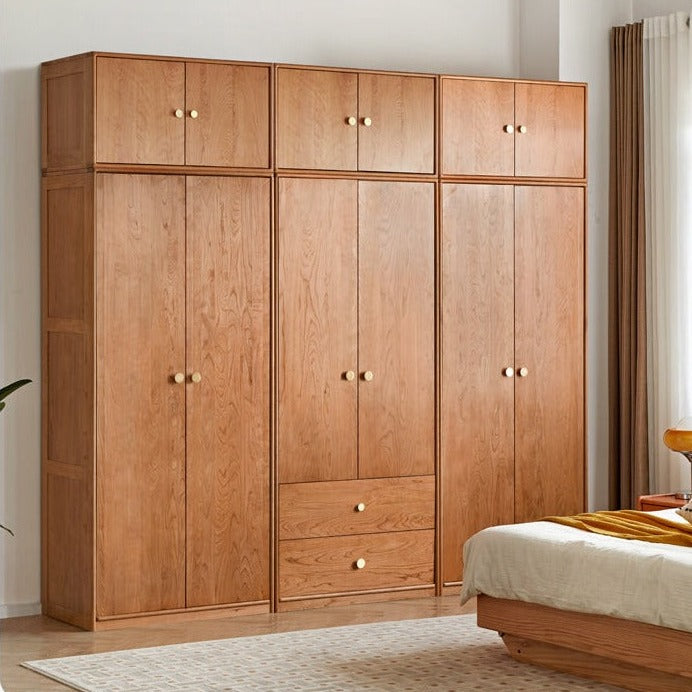 Сherry Solid Wood Exquisite Wardrobe.