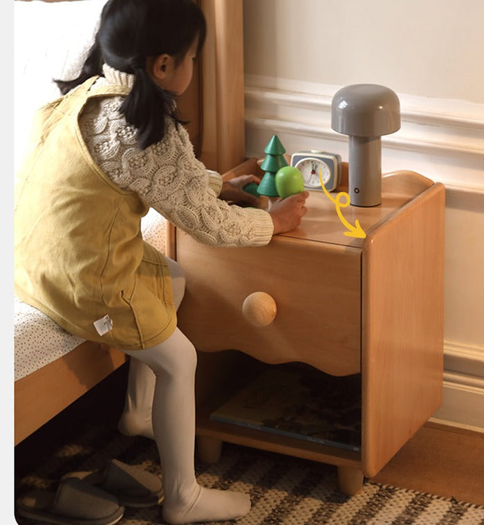 Beech Solid Wood Kids Nightstand