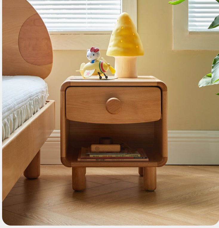 Beech Solid Wood Kids Nightstand