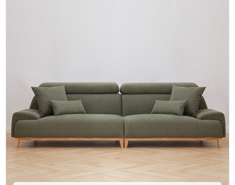 Fabric Modern Corner Sofa with High Back, Frame - Russian Larch