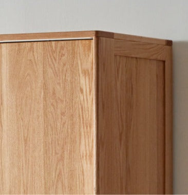 Oak Solid Wood Wardrobe Sliding Door-