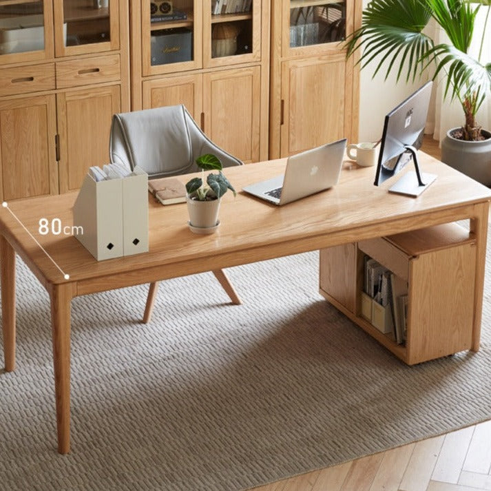 Oak Solid Wood Long Office Desk