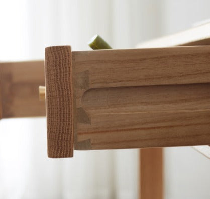 desk with bookshelf solid wood
