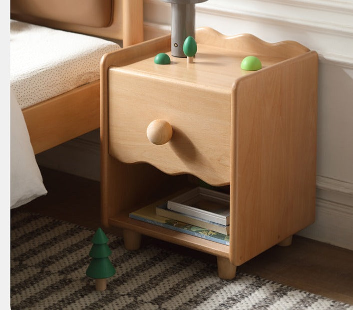 Beech Solid Wood Kids Nightstand