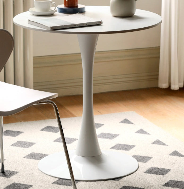 Rock Slab Top Small Round Side Table