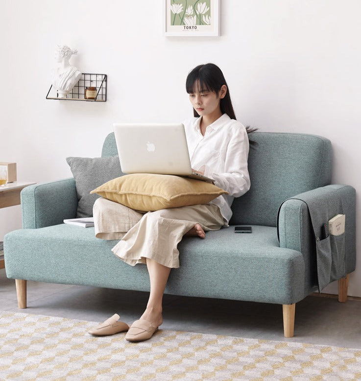 Fabric Double Sofa Scandinavian.