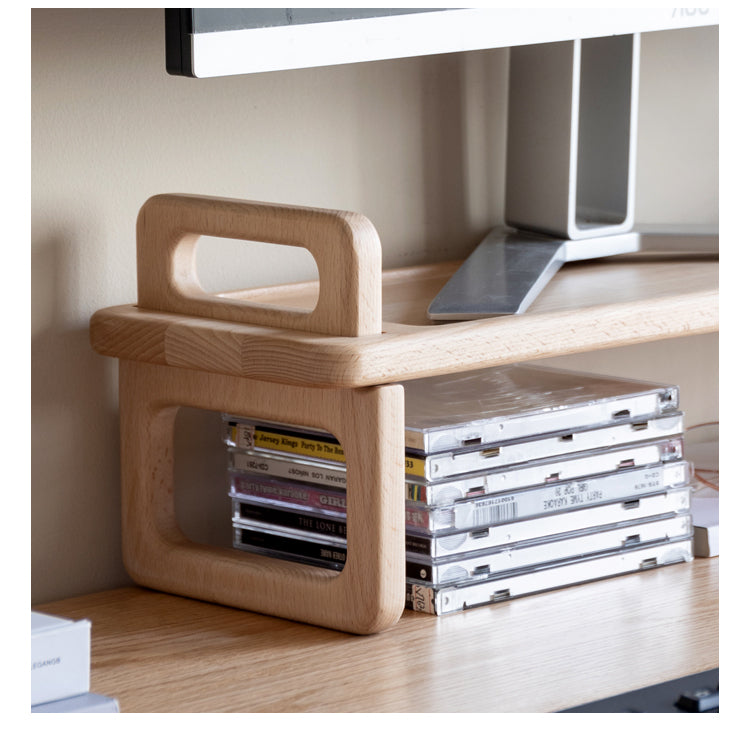 Beech, Acacia Solid Wood Shelf Desktop Storage Rack