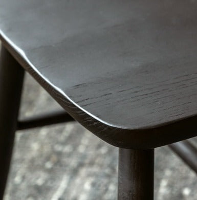 4 Pcs Oak Solid Wood Windsor Chair Smoked