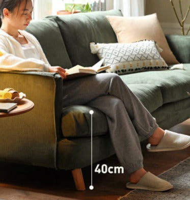 Velvet Retro Straight-row Sofa