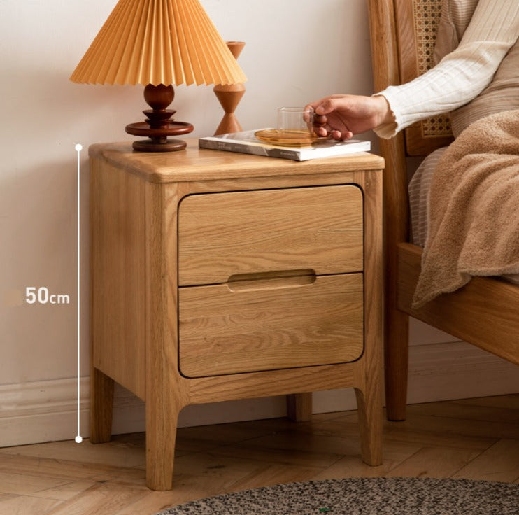 Oak solid wood Nightstand.