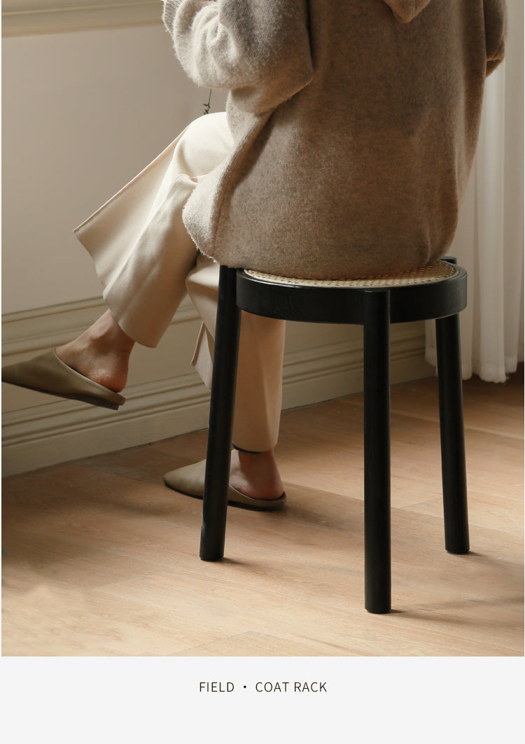 Oak Round Solid Wood Stool